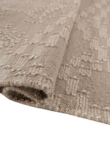 Mirage Taupe Wool Dhurrie