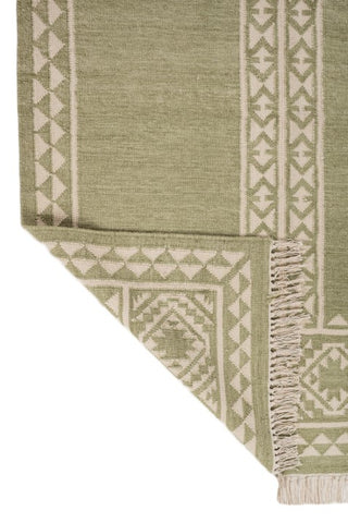 Asterlane Treetop White 4X5'6 Feet Dhurrie 100% Wool for Living Room,Bedroom,Home