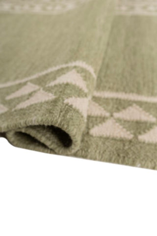 Asterlane Treetop White 4X5'6 Feet Dhurrie 100% Wool for Living Room,Bedroom,Home