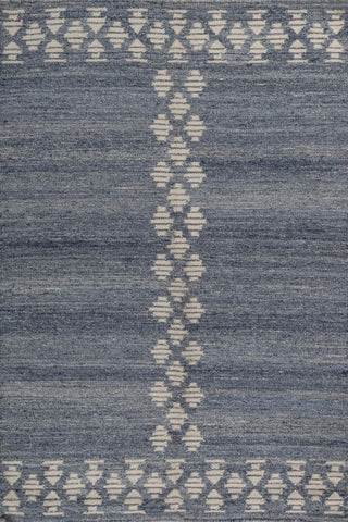 Aksum Blue Wool Dhurrie