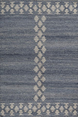 Aksum Blue Wool Dhurrie