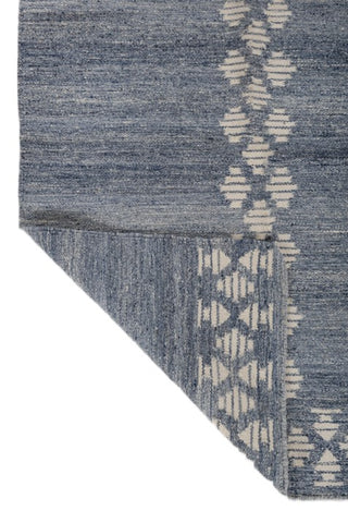 Aksum Blue Wool Dhurrie