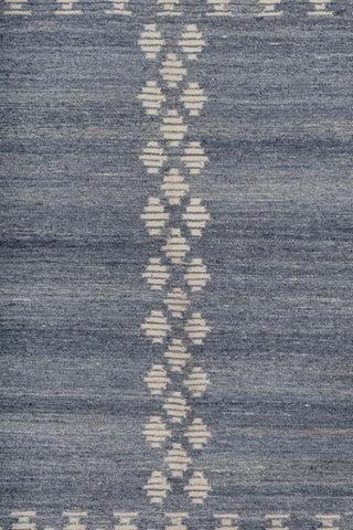 Aksum Blue Wool Dhurrie