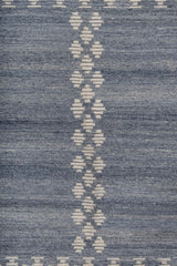 Aksum Blue Wool Dhurrie