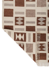 Aztec Brown Wool Dhurrie