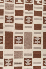 Aztec Brown Wool Dhurrie
