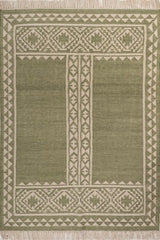Nerune Green Wool Rug