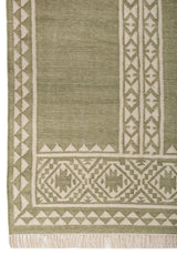 Nerune Green Wool Rug