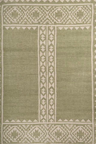 Asterlane Treetop White 4X6 Feet Dhurrie 100% Wool for Living Room,Bedroom,Home