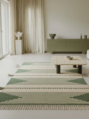 Arbor Green Wool Dhurrie