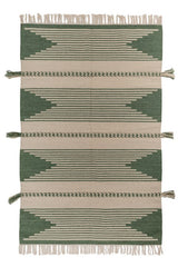 Arbor Green Wool Dhurrie