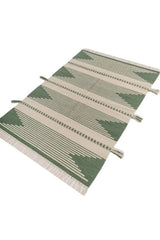 Arbor Green Wool Dhurrie