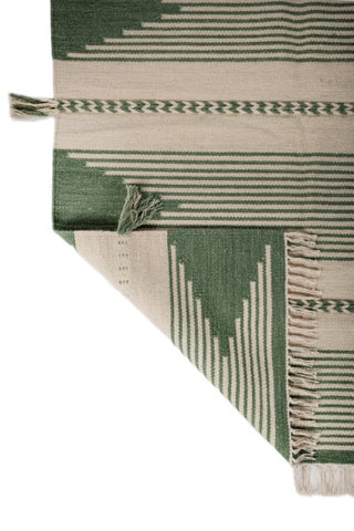 Arbor Green Wool Dhurrie