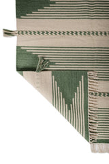 Arbor Green Wool Dhurrie