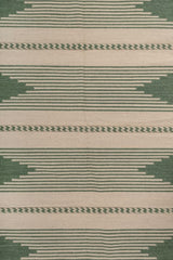 Arbor Green Wool Dhurrie