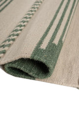 Arbor Green Wool Dhurrie