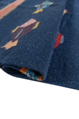 Mariner Blue Wool Dhurrie