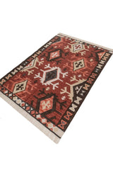 Tavren Brick Red Wool Rug