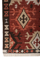 Tavren Brick Red Wool Rug