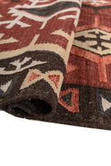 Tavren Brick Red Wool Rug