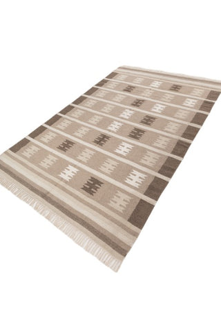 Cadence Brown Wool Dhurrie
