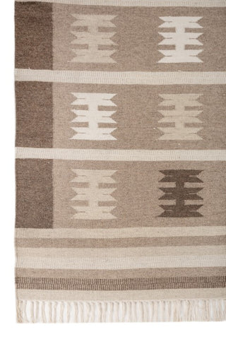 Cadence Brown Wool Dhurrie