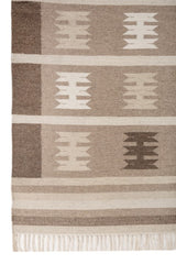 Cadence Brown Wool Dhurrie