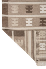 Cadence Brown Wool Dhurrie
