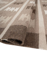 Cadence Brown Wool Dhurrie