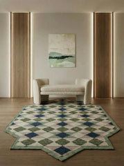 Arbor Green Wool Dhurrie