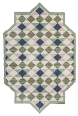 Arbor Green Wool Dhurrie