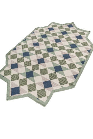 Arbor Green Wool Dhurrie