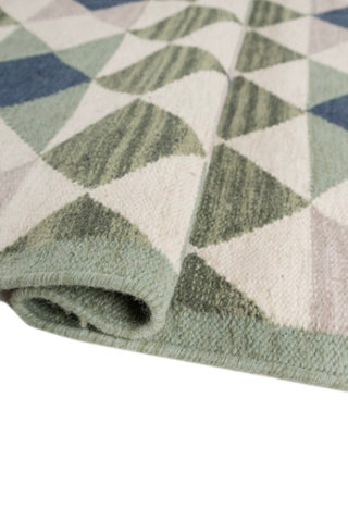 Arbor Green Wool Dhurrie