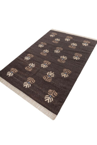 Umber Dark Brown Wool Rug
