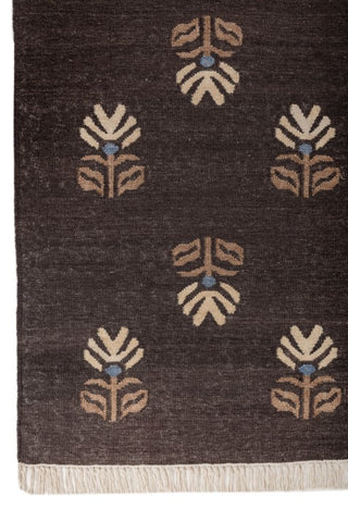Umber Dark Brown Wool Rug