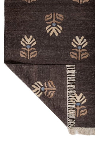 Umber Dark Brown Wool Rug