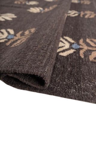 Umber Dark Brown Wool Rug
