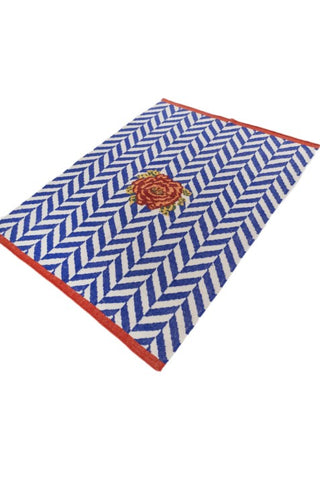 Pulse Blue Wool Dhurrie