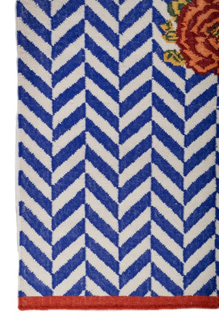 Pulse Blue Wool Dhurrie