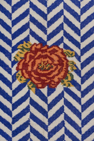 Pulse Blue Wool Dhurrie