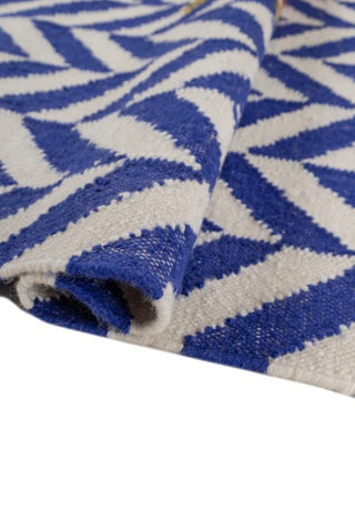 Pulse Blue Wool Dhurrie