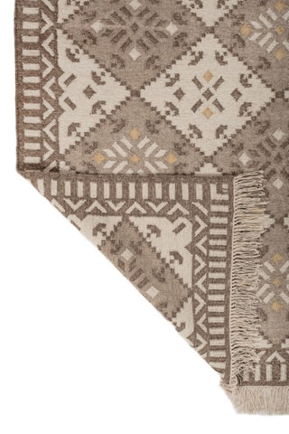 Rune Beige Wool Dhurrie