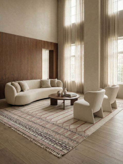 Rosetta Pink Wool Rug