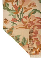 Petalia Beige Wool Dhurrie