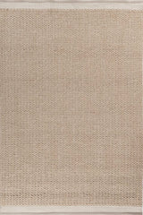 Braid Beige Wool Dhurrie
