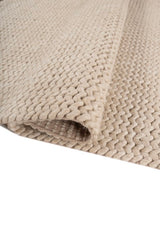 Braid Beige Wool Dhurrie