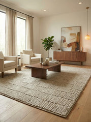 Quorra Wisteria Grey Wool Rug