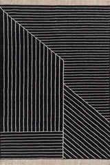 Axion Black White Wool Rug