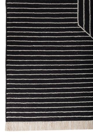 Axion Black White Wool Rug