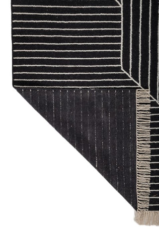 Axion Black White Wool Rug